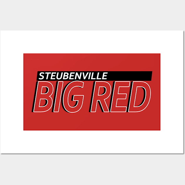 Bold Retro Steubenville Big Red Wall Art by G-Cubed Design